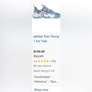 Adidas 2021 Trae Young 1 'Ice Trae' basketball shoes size 11.5 (see photos)